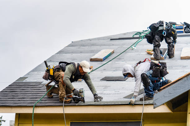 Professional Gutter Installation technician working in Brownsville, MD